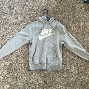 Men’s grey nike hoodie size small